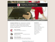 Tablet Screenshot of champion-industries.com